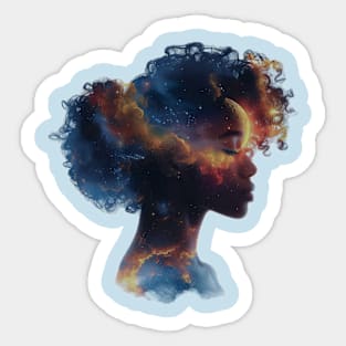 Goddess of the Galaxy Sticker